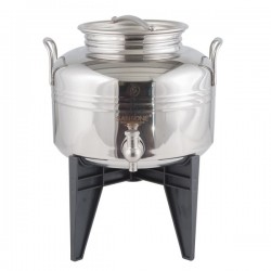 STAINLESS STEEL OIL CONTAINER SANSONE 5LT WITH SCREW LID AND BASE